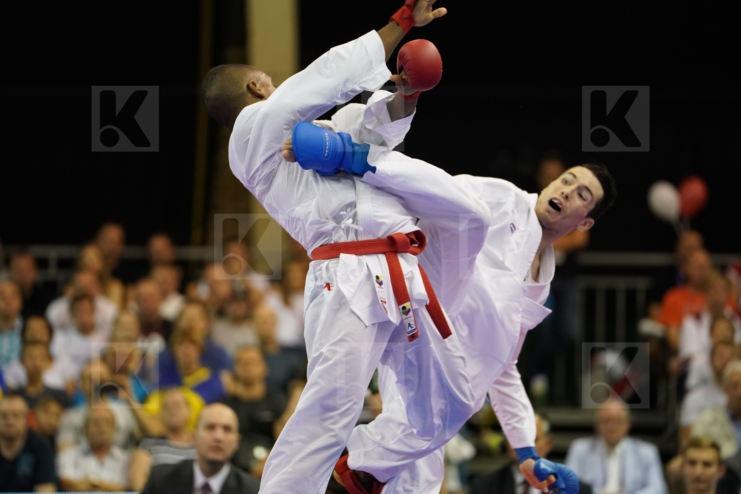 Brazil bronze match Male Kumite -75kg Scott Thomas USA Verissimo Hernanit